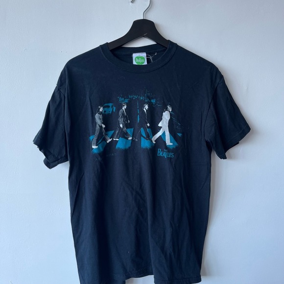 The Beatles Other - The Beatles Shirt Mens Small Black Abbey Road Graphic Band Tee 2000s Music Rock‎